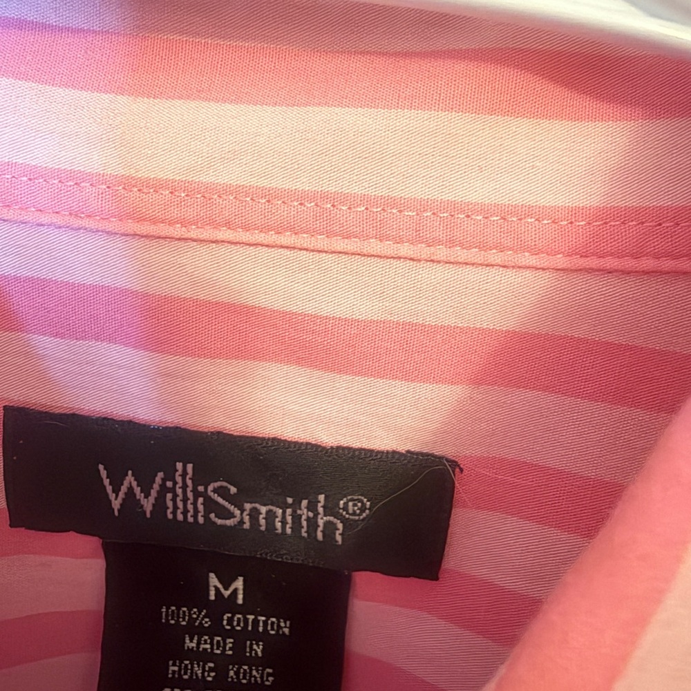 Willi Smith pink on pink striped 
blouse. 100%cotton pristine
Size medium - Picture 3 of 9